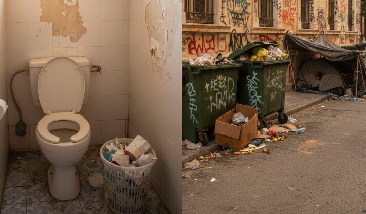 サントリーニ島のトイレ事情や都市部の衛生的な課題