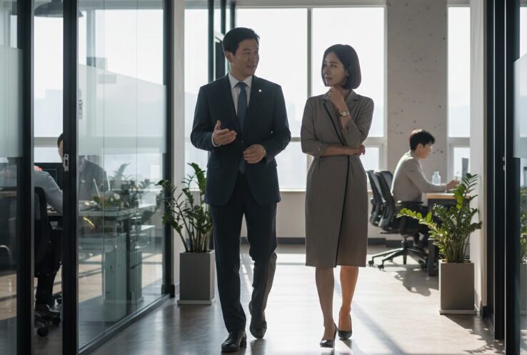 キム課長とソ理事つまらない記事のアイキャッチ