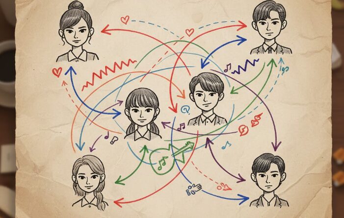 相関図が必要になるくらい複雑な関係性を整理する